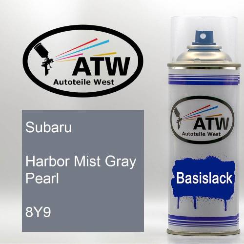 Subaru, Harbor Mist Gray Pearl, 8Y9: 400ml Sprühdose, von ATW Autoteile West.